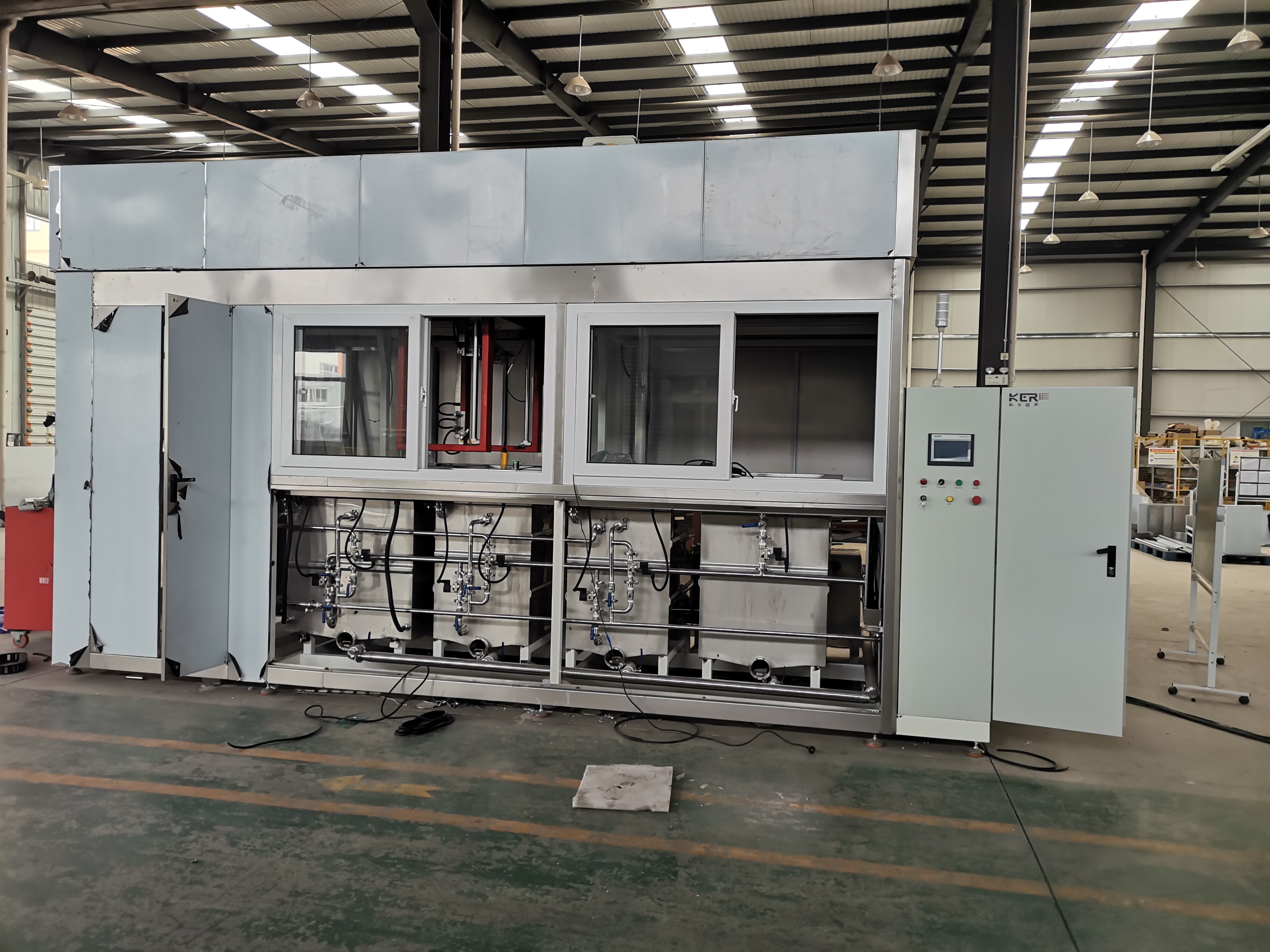 全自動多槽超聲波清洗機工作原理是怎樣的？工業用高壓清洗設備 清洗大型工業設備 